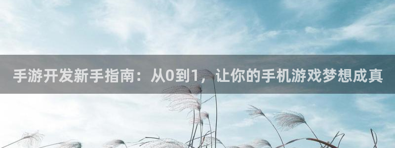 巅峰国际：手游开发新手指南：从0到1，让你的手机游戏梦想成真